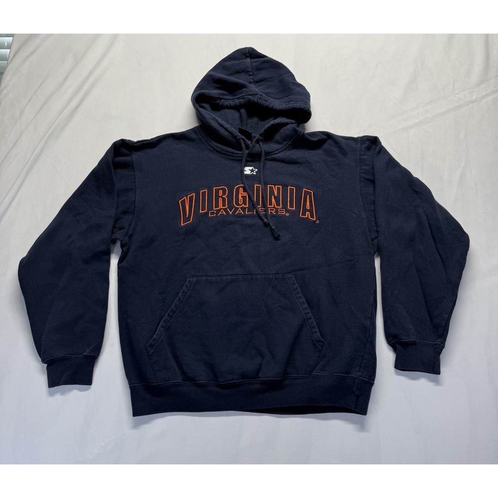 Virginia Cavaliers Hoodie Team Starter Mens M Blue‎ embroidered logo pullover